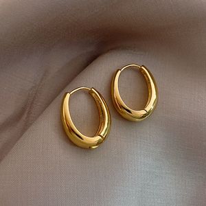 925 Sterling Silber Neue Trendy Gold Metall Studs Ohr Charme Dame Charmante Einfache Ohrringe Schmuck Ungewöhnliche Geschenke Für Frauen mädchen AFSHOR