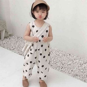 Dziewczyny Jumpsuit Cute Pajacyki Letnie Ubrania Moda Odzież dziecięca Brak pakietu Baby Kids 210625