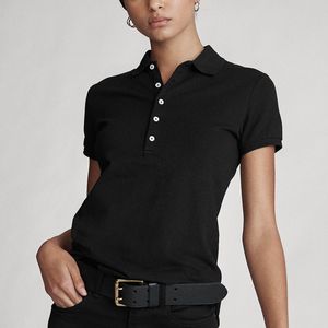 Kobiety koszulki kobiet Polo Kobiety Summer Classal Casual krótkie rękawie Top Multi-Button Lapel T Shirt Small Horse Multiecolor Slim Fit Fit All-Match Odzież Asian Size FAS 307