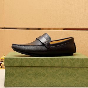 Luxury Brand Mens Loafer Shoes Black Slip-On Party Wedding Dress Casual Shoe Flat Heel Real Leather Office Walk Big Size 6-13