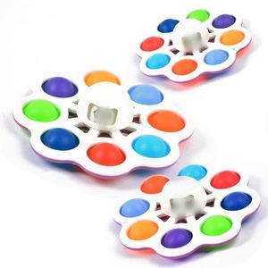 HOTTEST Fidget Zabawki Spin Szybkie Proste Mimple Sensory Sensory Push Bubble Dorosłych Stresy Reliever Decompression Zabawka dla dzieci Edukacja