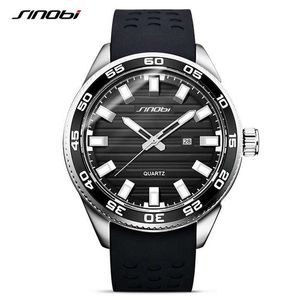 Sinobi Homens Esporte Relógios Impermeável Silicone Strap Top Marca de Luxo Aço Inoxidável Casual Quartzo Assista Relogio Masculino Q0524