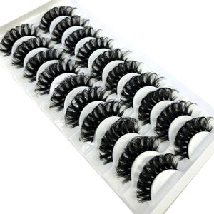 Eye Lashes DD Curl 10-23mm ryska lockar ögonfransar 3D faux cils återanvändbara fluffiga falska piskar smink verktyg grossist i bulk pestanas postizas 3d