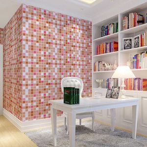 Premium Mosaic Self Adhesive Wallpaper Sticker PVC 2D Waterproof Oilproof Ceramic Home Decor Kitchen Bathroom Wall Paper V5