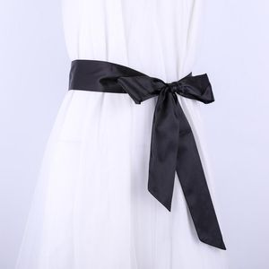 Bälten TJ-Tingjun superlång fashionabla silkescarf slips bälte kvinnlig dekorativ klänning enkel mångsidig tillbehör knut satin