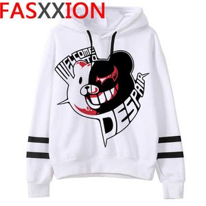 Kawaii Danganronpa V3 Ouma Kokichi Graphic Hoodies Men Funny Japanese Anime Streetwear Harajuku Cartoon Unisex Sweatshirts Male H0909