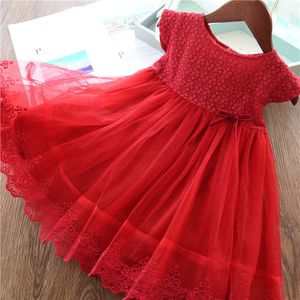 Verão menina roupas crianças vestidos para meninas lace flor vestido bebê menina vestido de casamento crianças menina princesa vestido 3 7y q0716