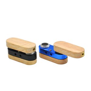 Portable Vaporize Folding Wooden Tobacco Pipe Foldable Wood Smoking Pipes Similar Free Delivery