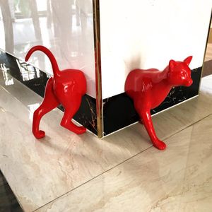 Ornamenti da appendere alla parete del gatto Oggetti decorativi casa soggiorno bar club rete parete rossa portico finestra decorazioni morbide