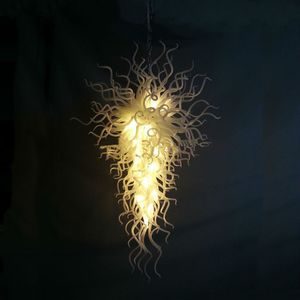 Lampade di design Decorazioni per matrimoni Lampadari di cristallo Sorgente luminosa a LED Lampadario a sospensione in vetro di Murano soffiato a mano 24 x 54 pollici
