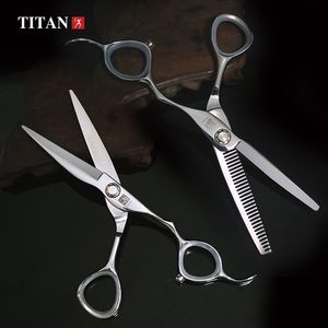 Titan Professionell Frisör Klippförtunning för Barber Salon Tools Scissors Kit