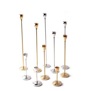 Multi-Storlekar och färger Metal Candle Stand Holders Enkla hemavfall Guld Bröllop Hodler Romantiska Middag Stativ