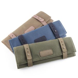 Relógio Caixas Capas Lona Nylon Óleo de Cera Bolsa Bolsa Ferramentas Capa Capa Organizador Portátil Relógios Militares Exibição de Jóias 007 À Prova D 'Água