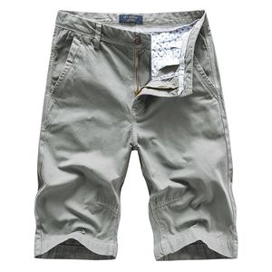 4 kolor męskie spodenki ładunkowe letnie styl klasyczny 100% bawełna casual bermuda cienka sekcja krótkie spodnie męskie marka 210713