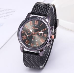 Wholesale cwp SHSHD Brand Geneva Mens Watch Contracted Double Layer Quartz Watches Plastic Mesh Belt Wristwatches
