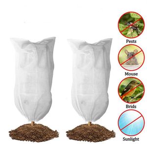 Material de jardim Roupas reutilizáveis ​​Coberturas de plantas com cordão Inverno Proteção de geada de fruta árvore de fruta plantas cobertoras protegendo o congelamento 31.5x23.5 polegadas