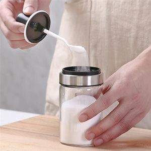 Storage Bottles & Jars Glass Spices Salt Sugar Sauce Bottle Airtight Food Container Seasoning Condiment Box Kitchen Gadgets20