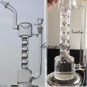 12.2 inchs Tall Glass Bong Hookahs Recycler Dab Rigs Smoking Accessory Oil Water Bongs With 14mm Bowl