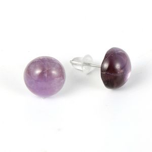 12mm Donne Pietra Naturale Stud Rotondo Pietre Chakra Turchesi Quarzo rosa Orecchini Occhio di tigre Onice Reiki Guarigione Orecchino Gioielli