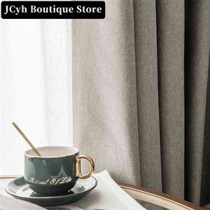 JCyh 100% Modern Blackout Curtain For Living Room Bedroom Solid Color Water Proof Curtain For Window Treatment Drapes Cortinas 210913