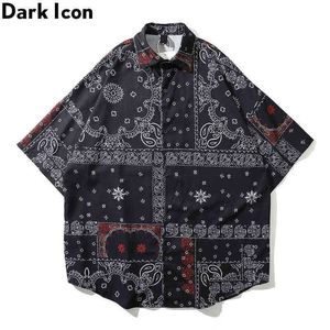 Bandana Camicia hawaiana Uomo Estate Paisley Street Camicie da uomo Camicie oversize per uomo Donna 210603