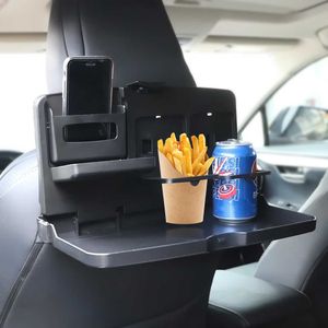 Car Folding Food Cup Tray Interior Storage Shelf Dining Table Drink Holder Styling Backseat