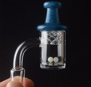 25 mm de ancho Full Weld Quartz Banger Nail fumar con Spinning Carb Cap Terp Pearl para agua Bongs Dab Rigs