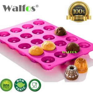 Walfos 20-kavite Almanya Mini Fantezi Bundt Savarin Kek Pan Silikon Kalıp Puding Çikolata Bakeware Şifon Kalıp 210225