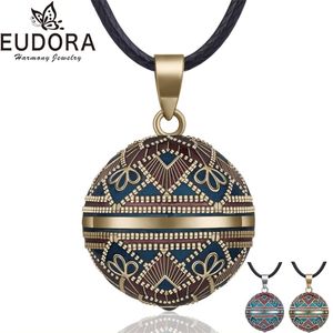 EUDORA Harmony Halskette Vintage Chime Bola Anhänger für Frauen Modeschmuck Geschenk Mexikanische Schwangerschaftskugel 45'' Kette 3 Stil