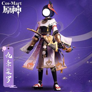 Hot Game Genshin Impact Kujou Sara Cosplay Costume High Quality Combat Uniforms Female Activity Party Role Play Clothing S-XL Y0903
