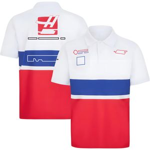 F1 Formel One Racing Suit Lapel Polo Shirt Kläder Team Arbeta kläder Kortärmad T-shirt Mensanpassning med samma stycke