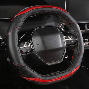 Steering Wheel Covers 34 Cm For 4008 5008 508L 3008 Car Cover Fashion Special D Flat Bottom Accessories Interior