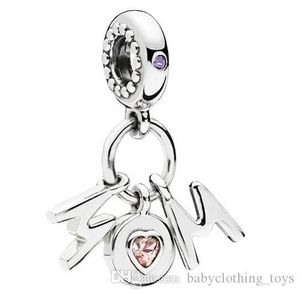 Designer-Schmuck 925 Silber Armband Charm Bead passend für Pandora Perfect Mom Dangle CZ Schiebearmbänder Perlen europäischen Stil Charms Perlen Murano