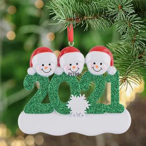 Nowy Design Choinki Wiszące Ornament Dekoracje 20121 Snowman Rodzina 2/3/4/5/6 Xmas Prezent Dla Mamy Dad Dzieci Dzieci Lld10919