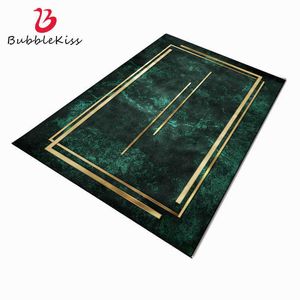 Bubbla Kiss Nordic Green Carpets för vardagsrum Guld Lyxmattor Sovrum Skräddarsydda Golvmatta Heminredning Delikat Edged 210626