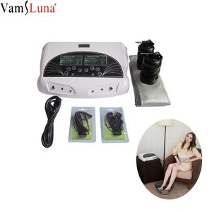 Dual Ionic Detox Foot Bath SPA System Ion Ionic Chi Cleans LCD Display Cell Detoxification Machine with Two Arrays and Belts