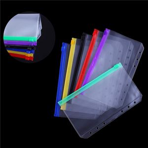 6 Colors A6 File Folders PVC Binder Colorful Zipper Pockets Waterproof Pen Pouch Files filing Bags