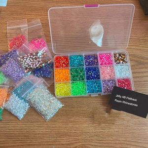 15000Pcs 1Box AB Jelly 3mm 4mm or 5mm Flatback Resin Rhinestones ss12 16 or 20ss Candy Cab Embellishments Craft or Nail Supplies