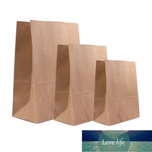 50pcs Kraft Paper Bags Flat Grease Proof Snacks Cookie Sandwich Mat Förpackning Väskor Till Dessert Bröd godis