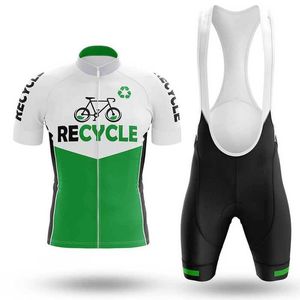 Sptgrvo lairschdan 2021 Sommar Rolig Grön Cykel Kläder Uniform Cykling Jersey Mäns uppsättning Cyklist Outfit Bike Wear Quick-Dry