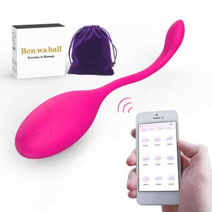 Kvinnor sexleksaker app kegel boll vagina vikter flamingo bullet ägg usb 10 lägen mini massager vibrator geisha kegel ben wa balls p0818