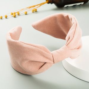 Tecido Moda Headbands para Mulheres Ampla Sólida Cabelo Grosso Hoop Bezel Meninas Outono Winter Hairbands Acessórios de Cabelo 1677 B3