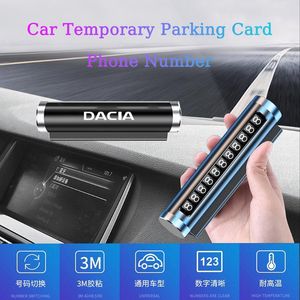 Interior Decorations For Dacia Duster 2021 Car Temporary Parking Card Phone Number Plate Automobile Accessories