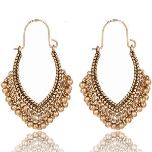 Golden Silver Indian Earrings Jewelry Vintage Dangle Statement Earring For Women Bohemian Earings Gifts