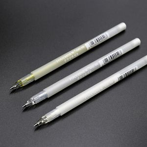 Highlighters Highlight Marker Pens Black Card Golden White Silver Colour Sketch For DIY Drawing Graffiti Art Supplies School Stationery