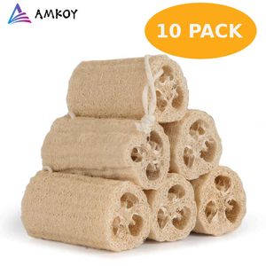 100% Natural Loofah Органические душа Loofah SPA отшелушивающая ванна скруббер для удаления мертвой кожи, без отбеливания Eco Friendly 210724