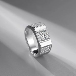 Оригинальный дикий S925 стерлингового серебра Gypsophila мужская бриллиант свадебное обручальное кольцо Новый стиль блестящий трендовые украшения