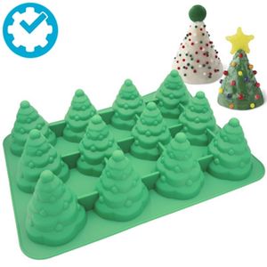 3D Christmas Tree Fondant Cake Moulds Silicone Mould Baking Candle Soap Molds Resin Clay Moulds Silicone Mold Baking PRZY 001 210225