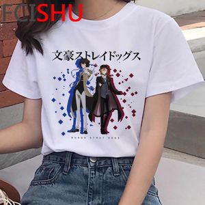 Camisetas masculinas Anime Bungou Stray Dogs Camiseta Chuuya Nakahara Funnu Cartoon T-shirt Men