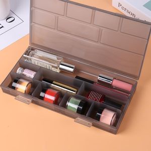 Nail Art Zestawy Manicure Przechowywanie Organizator Box Plastikowy Uchwyt Akrylowy Pojemnik na narzędzia Szczotki Pióro Makeup Wyświetlacz
